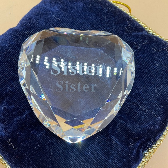 Sister  Heart Glass Crystal - Picture 7 of 7